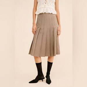 Danielle Guizio Gibson Pleated Midi Skirt